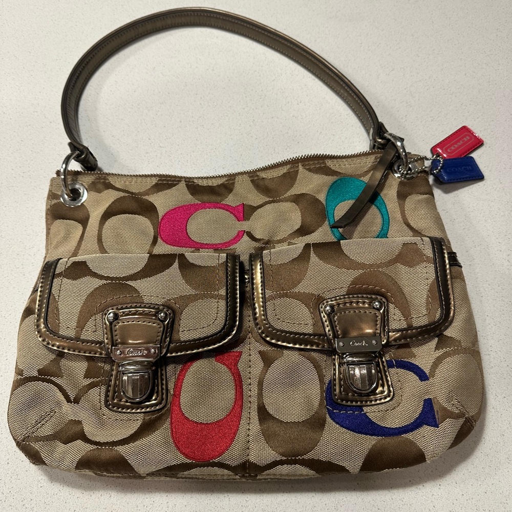 Coach Poppy Signature Jacquard Crossbody Bag